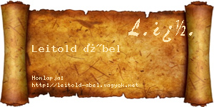 Leitold Ábel névjegykártya
