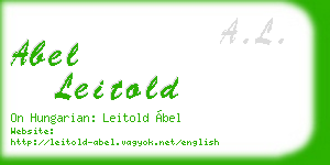 abel leitold business card
