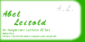 abel leitold business card